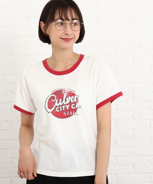 SHOO・LA・RUE（シューラルー）の「◆【S-L】リンガープリントTシャツ（Tシャツ/カットソー・レディース・グリーン/ピンク系・01/02/03）」の10枚目の写真