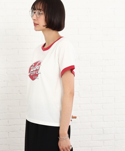 SHOO・LA・RUE（シューラルー）の「◆【S-L】リンガープリントTシャツ（Tシャツ/カットソー・レディース・グリーン/ピンク系・01/02/03）」の11枚目の写真