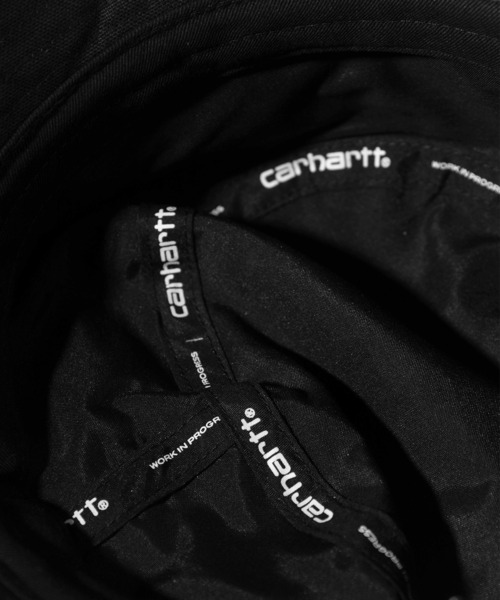 Carhartt WIP（カーハートダブリューアイピー）の「【0】【Carhartt/カーハート】ブランドネーム刺繍 キャンバス バケットハット/SCRIPT BUCKET HAT/帽子（ハット・レディース・ブラック/ミント・FREE）」の7枚目の写真