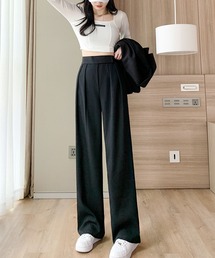 ベルクロハイウエストワイドパンツ