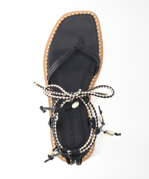 IENA(イエナ)の「【ULLA JOHNSON/ウラ ジョンソン】Hanalei Seashellサンダル(サンダル・レディース・ブラック・37/36)」の6枚目の写真