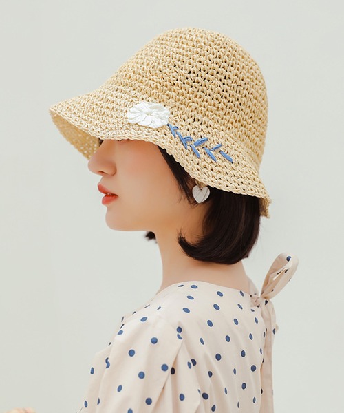 aimoha（アイモハ）の「夏編みハット（ハット・レディース・ベージュ系その他/ベージュ系その他2/ベージュ系その他3/ベージュ系その他4・MEDIUM）」の3枚目の写真