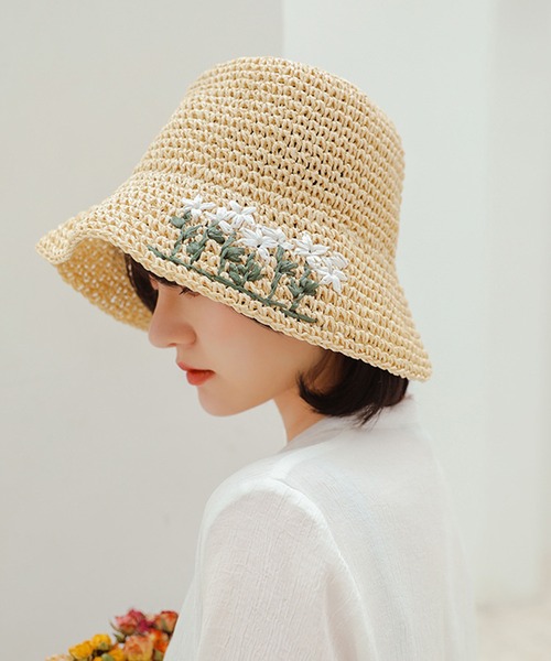 aimoha（アイモハ）の「夏編みハット（ハット・レディース・ベージュ系その他/ベージュ系その他2/ベージュ系その他3/ベージュ系その他4・MEDIUM）」の4枚目の写真