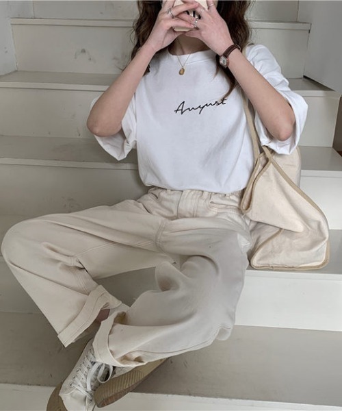 H.Warren（エイチウォーレン）の「レタリングプリントT（Tシャツ/カットソー・レディース・ホワイト/ブラック/ネイビー/チャコールグレー・FREE）」の11枚目の写真