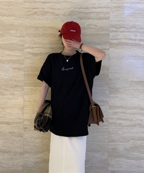 H.Warren（エイチウォーレン）の「レタリングプリントT（Tシャツ/カットソー・レディース・ホワイト/ブラック/ネイビー/チャコールグレー・FREE）」の22枚目の写真