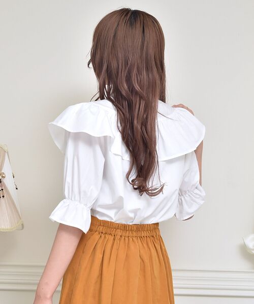 ems excite（エムズエキサイト）の「フリルBL（シャツ/ブラウス・レディース・ホワイト/ピンク/ブルー・FREE）」の8枚目の写真