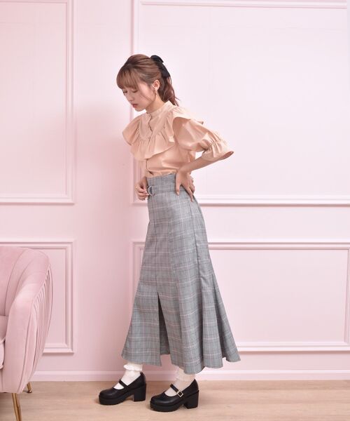 ems excite（エムズエキサイト）の「フリルBL（シャツ/ブラウス・レディース・ホワイト/ピンク/ブルー・FREE）」の13枚目の写真