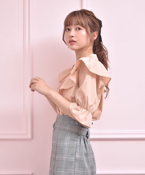 ems excite（エムズエキサイト）の「フリルBL（シャツ/ブラウス・レディース・ホワイト/ピンク/ブルー・FREE）」の17枚目の写真