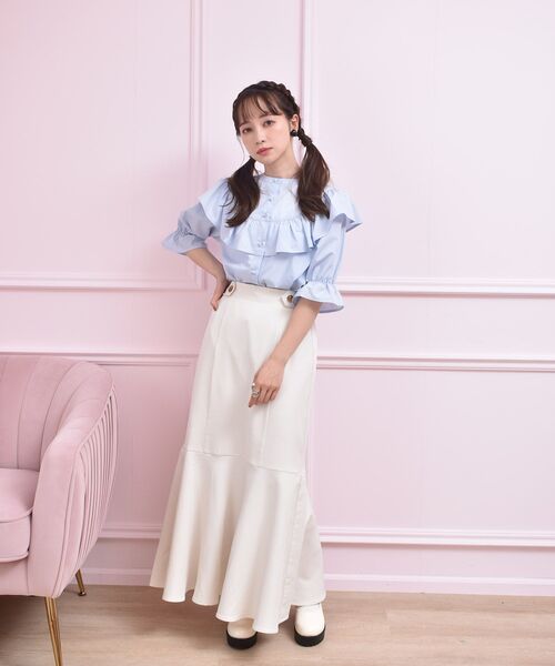 ems excite（エムズエキサイト）の「フリルBL（シャツ/ブラウス・レディース・ホワイト/ピンク/ブルー・FREE）」の20枚目の写真