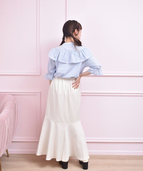 ems excite（エムズエキサイト）の「フリルBL（シャツ/ブラウス・レディース・ホワイト/ピンク/ブルー・FREE）」の22枚目の写真