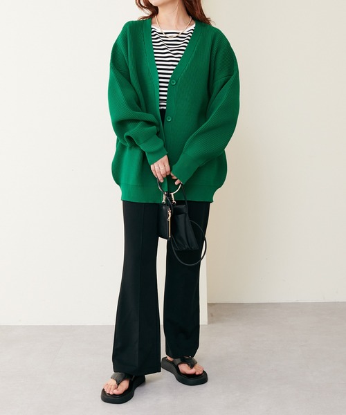 natural couture(ナチュラルクチュール)の「WEB限定/2022AWアイテム/デコルテラインぽわ袖ボーダートップス(Tシャツ/カットソー・レディース・ブラック/ブラウン/ピンク/ピンク系その他・FREE)」の13枚目の写真