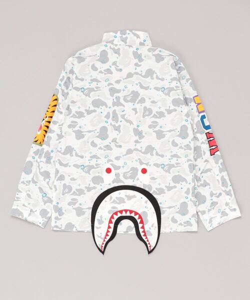 A BATHING APE(アベイシングエイプ)の「SPACE CAMO SHARK M-65 M(ミリタリージャケット・メンズ・ホワイト/ブラック・MEDIUM/LARGE/X-LARGE)」の5枚目の写真