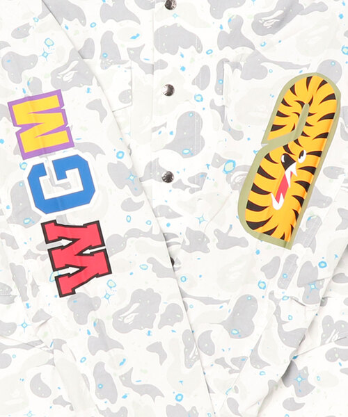 A BATHING APE(アベイシングエイプ)の「SPACE CAMO SHARK M-65 M(ミリタリージャケット・メンズ・ホワイト/ブラック・MEDIUM/LARGE/X-LARGE)」の6枚目の写真