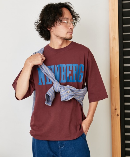 CIAOPANIC TYPY（チャオパニックティピー）の「オーバーサイズアソートカレッジプリントTeeハーフスリーブ（Tシャツ/カットソー・メンズ・ネイビー/ブラウン/オフホワイト・M/L）」の10枚目の写真