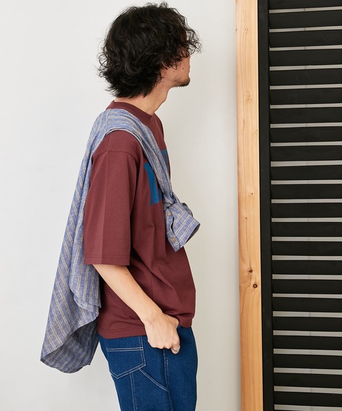 CIAOPANIC TYPY（チャオパニックティピー）の「オーバーサイズアソートカレッジプリントTeeハーフスリーブ（Tシャツ/カットソー・メンズ・ネイビー/ブラウン/オフホワイト・M/L）」の11枚目の写真