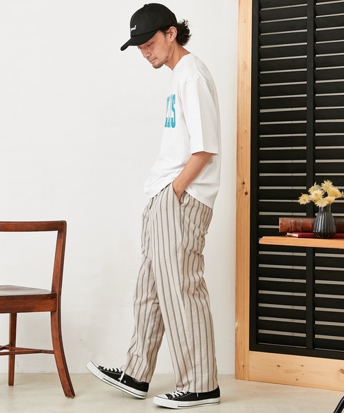 CIAOPANIC TYPY（チャオパニックティピー）の「オーバーサイズアソートカレッジプリントTeeハーフスリーブ（Tシャツ/カットソー・メンズ・ネイビー/ブラウン/オフホワイト・M/L）」の8枚目の写真