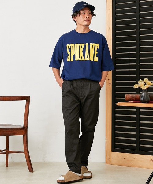 CIAOPANIC TYPY（チャオパニックティピー）の「オーバーサイズアソートカレッジプリントTeeハーフスリーブ（Tシャツ/カットソー・メンズ・ネイビー/ブラウン/オフホワイト・M/L）」の20枚目の写真