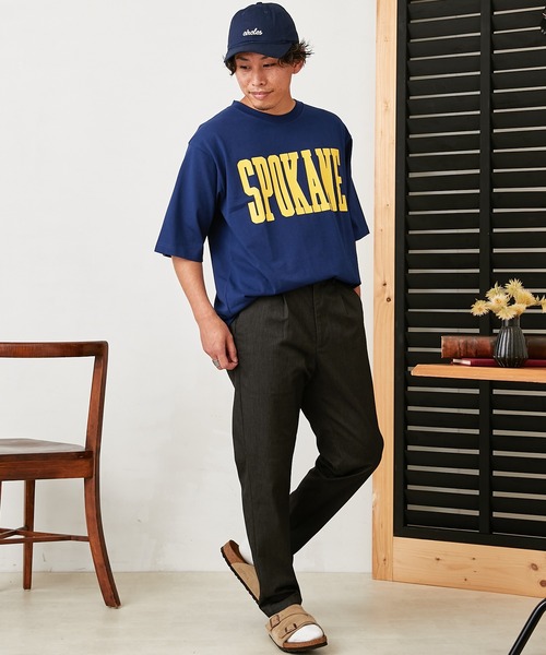 CIAOPANIC TYPY（チャオパニックティピー）の「オーバーサイズアソートカレッジプリントTeeハーフスリーブ（Tシャツ/カットソー・メンズ・ネイビー/ブラウン/オフホワイト・M/L）」の21枚目の写真