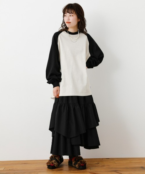 即完売品✨️ ロデオクラウンズ　ティアードオーバーオールスカート M RODEO CROWNS WIDE BOWL | ティアードサロペットスカート