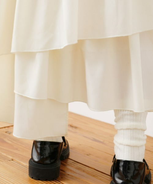 RODEO CROWNS WIDE BOWL(ロデオクラウンズワイドボウル)の「ランダムティアードスカート(スカート・レディース・ブラック/オフホワイト・FREE)」の6枚目の写真