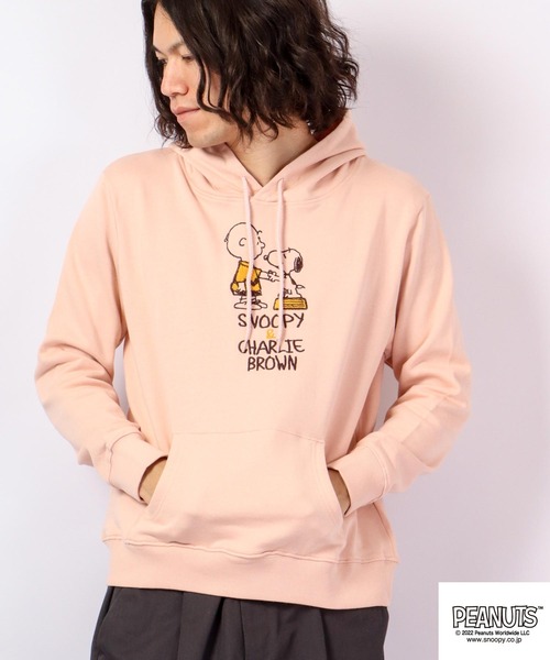 PEANUTS(ピーナッツ)の「PEANUTS スヌーピー 裏毛 スウェットプルパーカー(パーカー・レディース・ブラック/ネイビー/ピンクベージュ・M/L/S)」の11枚目の写真