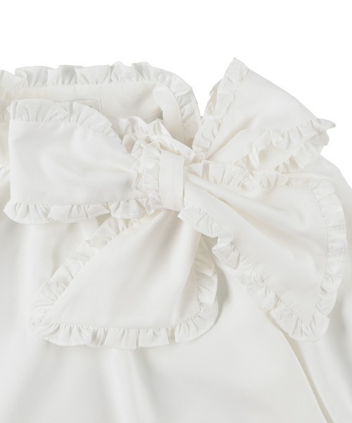 MIRO AMURETTE（ミロアミュレット）の「french ribbon tie one piece/リボンタイワンピース（ワンピース・レディース・ホワイト・FREE）」の14枚目の写真
