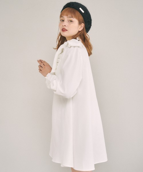 MIRO AMURETTE（ミロアミュレット）の「french ribbon tie one piece/リボンタイワンピース（ワンピース・レディース・ホワイト・FREE）」の4枚目の写真