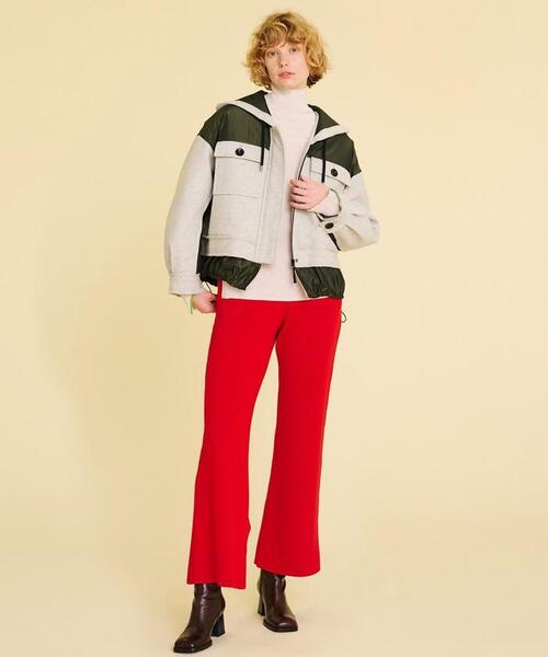 LANVIN en Bleu（ランバンオンブルー）の「タフタコンビ中わたブルゾン（ダウンジャケット/コート・レディース・グレー/オレンジ・38）」の10枚目の写真