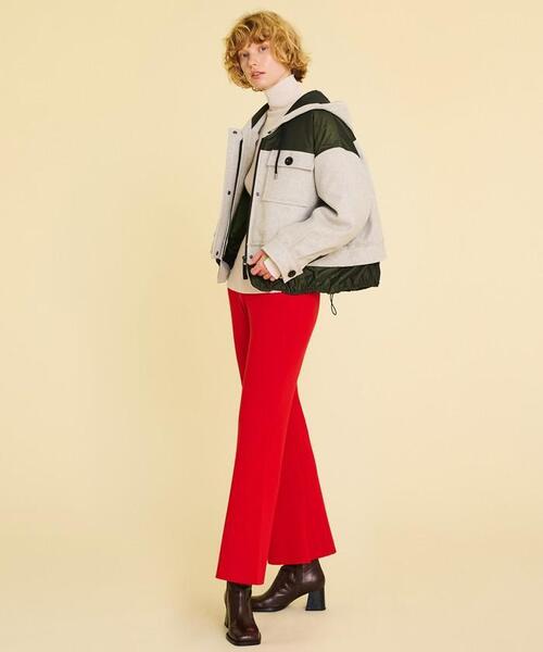 LANVIN en Bleu（ランバンオンブルー）の「タフタコンビ中わたブルゾン（ダウンジャケット/コート・レディース・グレー/オレンジ・38）」の11枚目の写真