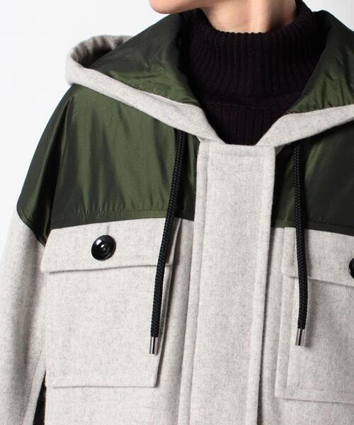 LANVIN en Bleu（ランバンオンブルー）の「タフタコンビ中わたブルゾン（ダウンジャケット/コート・レディース・グレー/オレンジ・38）」の20枚目の写真