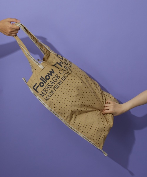 CIAOPANIC(チャオパニック)の「【GRAIN/グレイン】Follow The Dots L (フォロー ザ ドッツ L)(トートバッグ・レディース・ホワイト/レッド/ベージュ/パープル/イエロー・FREE)」の8枚目の写真