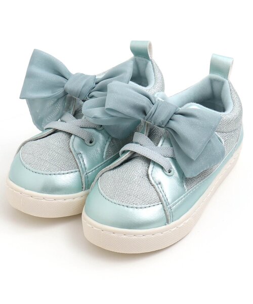 apres les cours（アプレレクール）の「リボンスニーカー（スニーカー・キッズ・ピンク/ミント・15 /18/17/19/14/16）」の6枚目の写真