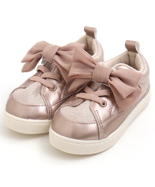 apres les cours（アプレレクール）の「リボンスニーカー（スニーカー・キッズ・ピンク/ミント・15 /18/17/19/14/16）」の4枚目の写真