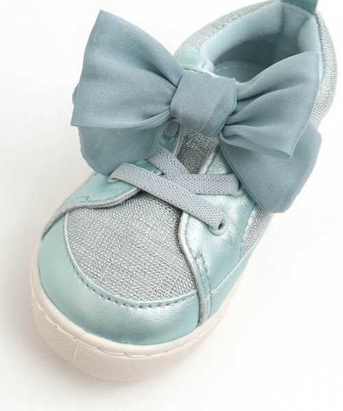 apres les cours（アプレレクール）の「リボンスニーカー（スニーカー・キッズ・ピンク/ミント・15 /18/17/19/14/16）」の5枚目の写真