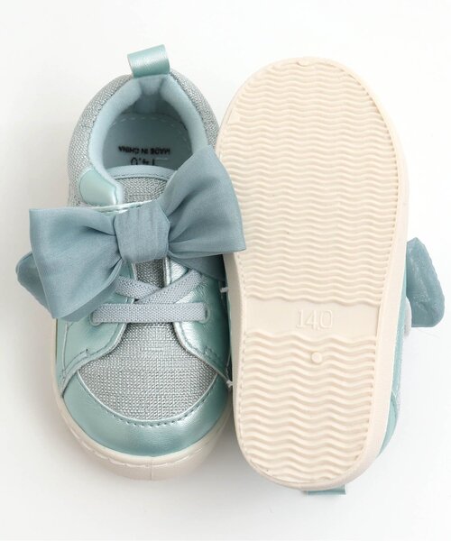 apres les cours（アプレレクール）の「リボンスニーカー（スニーカー・キッズ・ピンク/ミント・15 /18/17/19/14/16）」の10枚目の写真