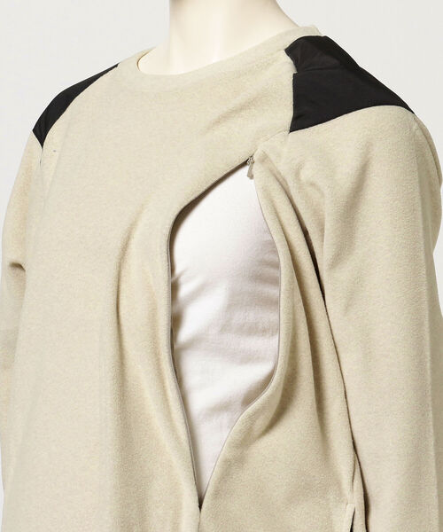 merrier BEAMS（メリアビームス）の「THE NORTH FACE / マタニティ マイクロフリース ワンピース 22（産前～産後対応）（ワンピース・レディース・オフホワイト/ブラック・SM/LXL）」の5枚目の写真