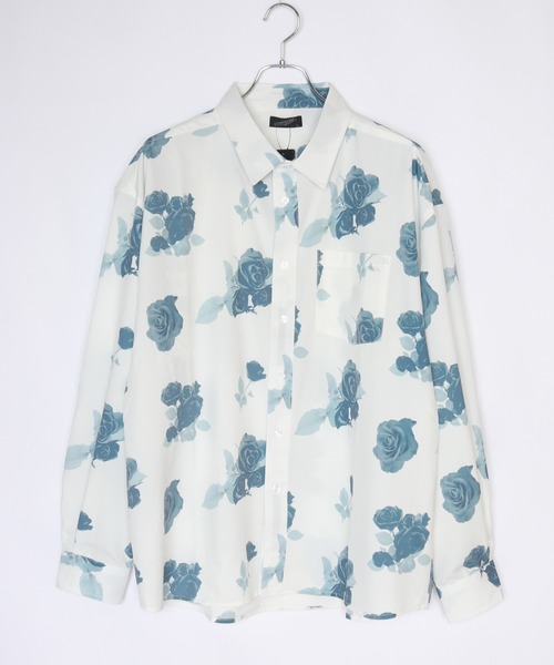 WESTSEA(ウエストシー)の「総柄プリント ルーズサイズ とろみシャツ(シャツ/ブラウス・メンズ・ホワイト/ブラック/ブラウン/ホワイト系その他/ブラック系その他/チャコール・M/L)」の22枚目の写真