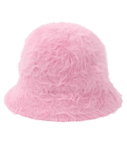 X-girl(エックスガール)の「FEATHER YARN HAT(ハット・レディース・ホワイト/ブラック/ピンク・ONE SIZE)」の6枚目の写真