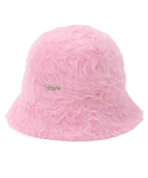 X-girl(エックスガール)の「FEATHER YARN HAT(ハット・レディース・ホワイト/ブラック/ピンク・ONE SIZE)」の16枚目の写真