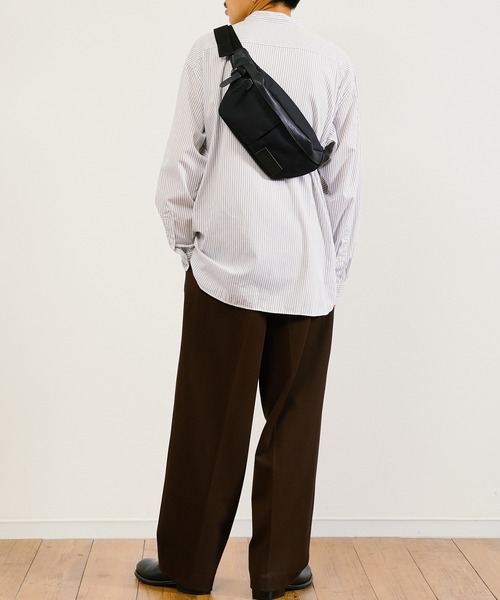 Butler Verner Sails（バトラーヴァーナーセイルス）の「Butler Verner Sails バトラーバーナーセイルズ / Cordura nylon genuine leather attached hip bag コーデュラナイロン本革付属ヒップバッグ / JA-1225-22（ショルダーバッグ・メンズ・ブラック/ブラウン/ベージュ・FREE）」の7枚目の写真