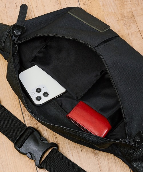 Butler Verner Sails（バトラーヴァーナーセイルス）の「Butler Verner Sails バトラーバーナーセイルズ / Cordura nylon genuine leather attached hip bag コーデュラナイロン本革付属ヒップバッグ / JA-1225-22（ショルダーバッグ・メンズ・ブラック/ブラウン/ベージュ・FREE）」の15枚目の写真