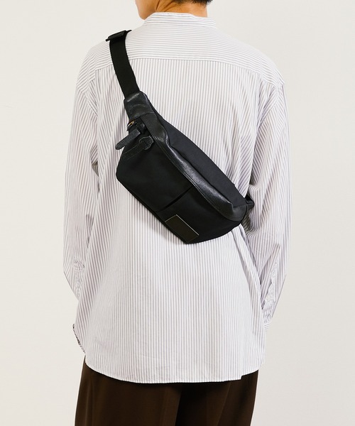 Butler Verner Sails（バトラーヴァーナーセイルス）の「Butler Verner Sails バトラーバーナーセイルズ / Cordura nylon genuine leather attached hip bag コーデュラナイロン本革付属ヒップバッグ / JA-1225-22（ショルダーバッグ・メンズ・ブラック/ブラウン/ベージュ・FREE）」の21枚目の写真