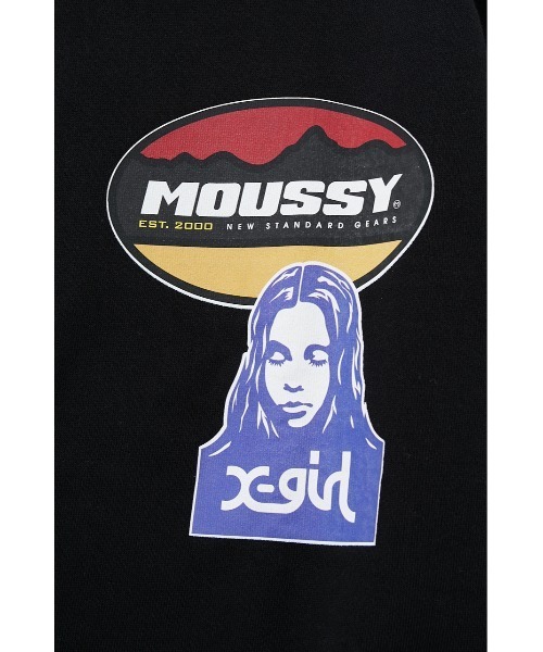 moussy　X−girlスウェット　XG COLLECTプルオーバー X-girl（エックスガール）の「XG MULTI PRINT プルオーバー