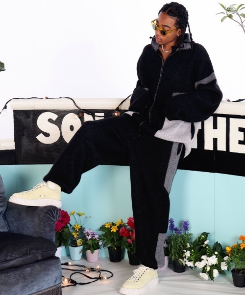 SON OF THE CHEESE（サノバチーズ）の「【SON OF THE CHEESE（サノバチーズ）】Mohair Track JKT（ジャージ・メンズ・ブラック・MEDIUM/LARGE/X-LARGE）」の6枚目の写真