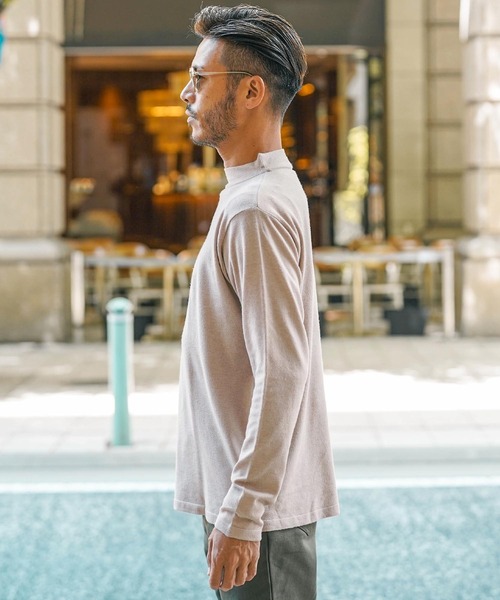 roshell（ロシェル）の「モックネック スーパーストレッチソフトタッチニット （手洗いOK）（ニット/セーター・メンズ・ホワイト系その他/ブラック系その他/グレー系その他/ブルー系その他/グレー系その他2/グレー系その他3・SMALL/MEDIUM/LARGE/X-LARGE）」の19枚目の写真