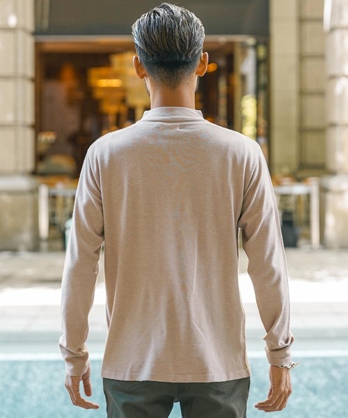 roshell（ロシェル）の「モックネック スーパーストレッチソフトタッチニット （手洗いOK）（ニット/セーター・メンズ・ホワイト系その他/ブラック系その他/グレー系その他/ブルー系その他/グレー系その他2/グレー系その他3・SMALL/MEDIUM/LARGE/X-LARGE）」の20枚目の写真