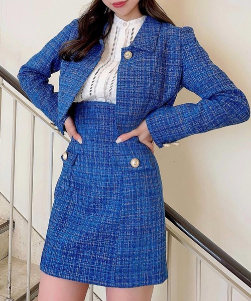 EIMY ISTOIRE（エイミーイストワール）の「ハイウエストツイードミニ