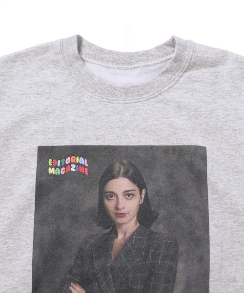 bonjour records（ボンジュールレコーズ）の「【Editorial Magazine】Amalia Art Sweat（スウェット・メンズ・ホワイト・M/L/S）」の3枚目の写真