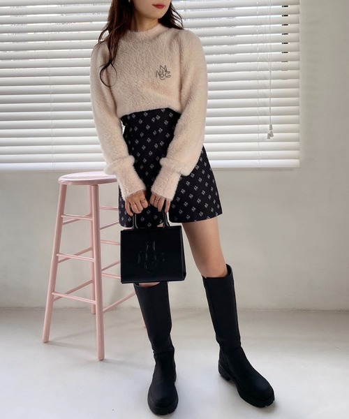 one after another NICE CLAUP(ワンアフターアナザーナイスクラップ)の「美シルエットでスタイルアップ。ハイウエストショートパンツ(その他パンツ・レディース・ブラック/ホワイト系その他/ブラック系その他・FREE)」の10枚目の写真