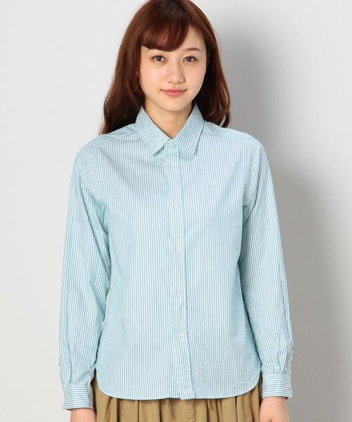 coen（コーエン）の「ストライプライトオックスフォードシャツ（シャツ/ブラウス・レディース・ネイビー/イエロー/ケリー/ピンク・LARGE/SMALL/MEDIUM）」の6枚目の写真